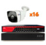 Комплект видеонаблюдения IP Ps-Link KIT-C516IP-POE / 5Мп / 16 камер / питание POE